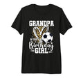 Grandpa Birthday Soccer Ball Leopard T-Shirt - Graphic Print for Adults