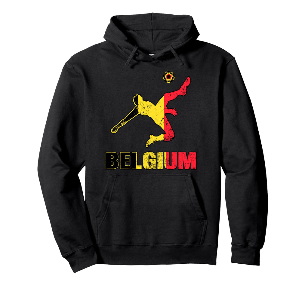 Belgium Football Soccer Game Player Hoodie - Minimalist Print for Adults