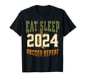Eat Sleep Soccer Repeat Funny T-Shirt - Novelty Apparel for Adults