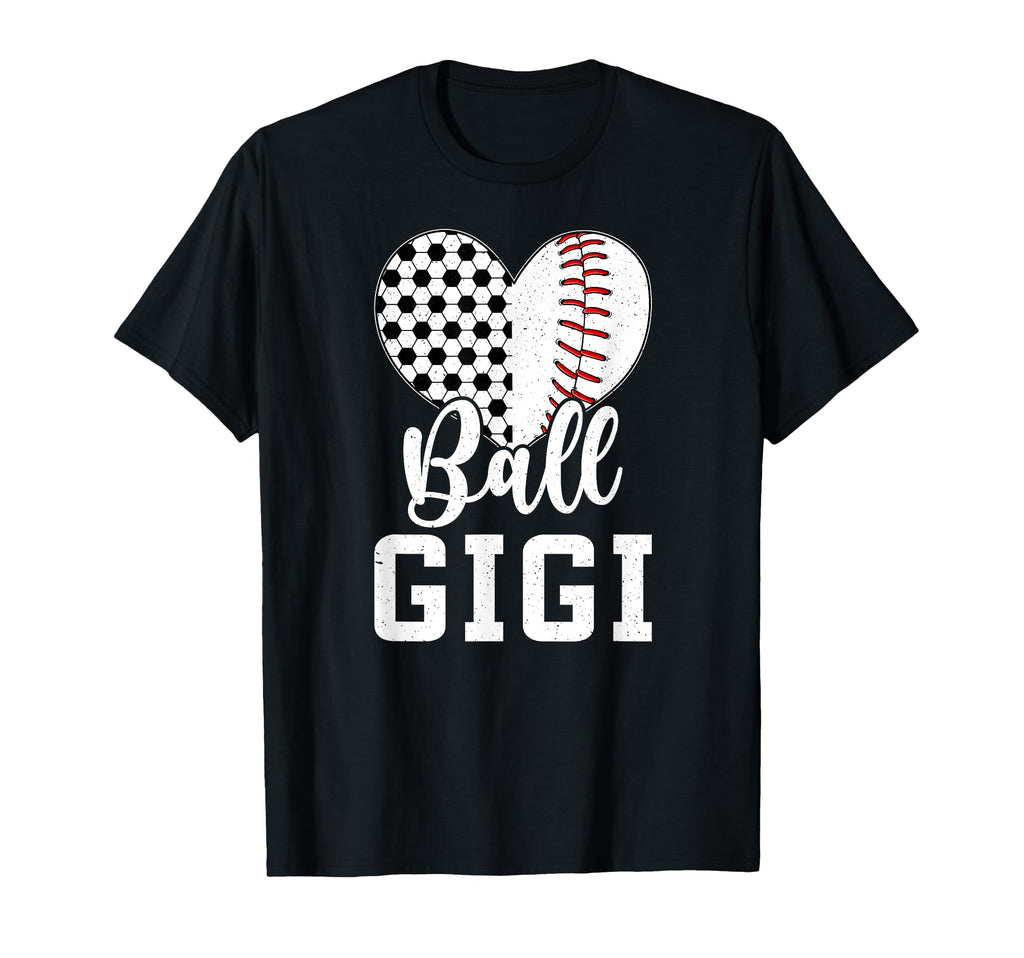 Ball Gigi Grandma Heart Baseball T-Shirt - Unique Graphic for Adults