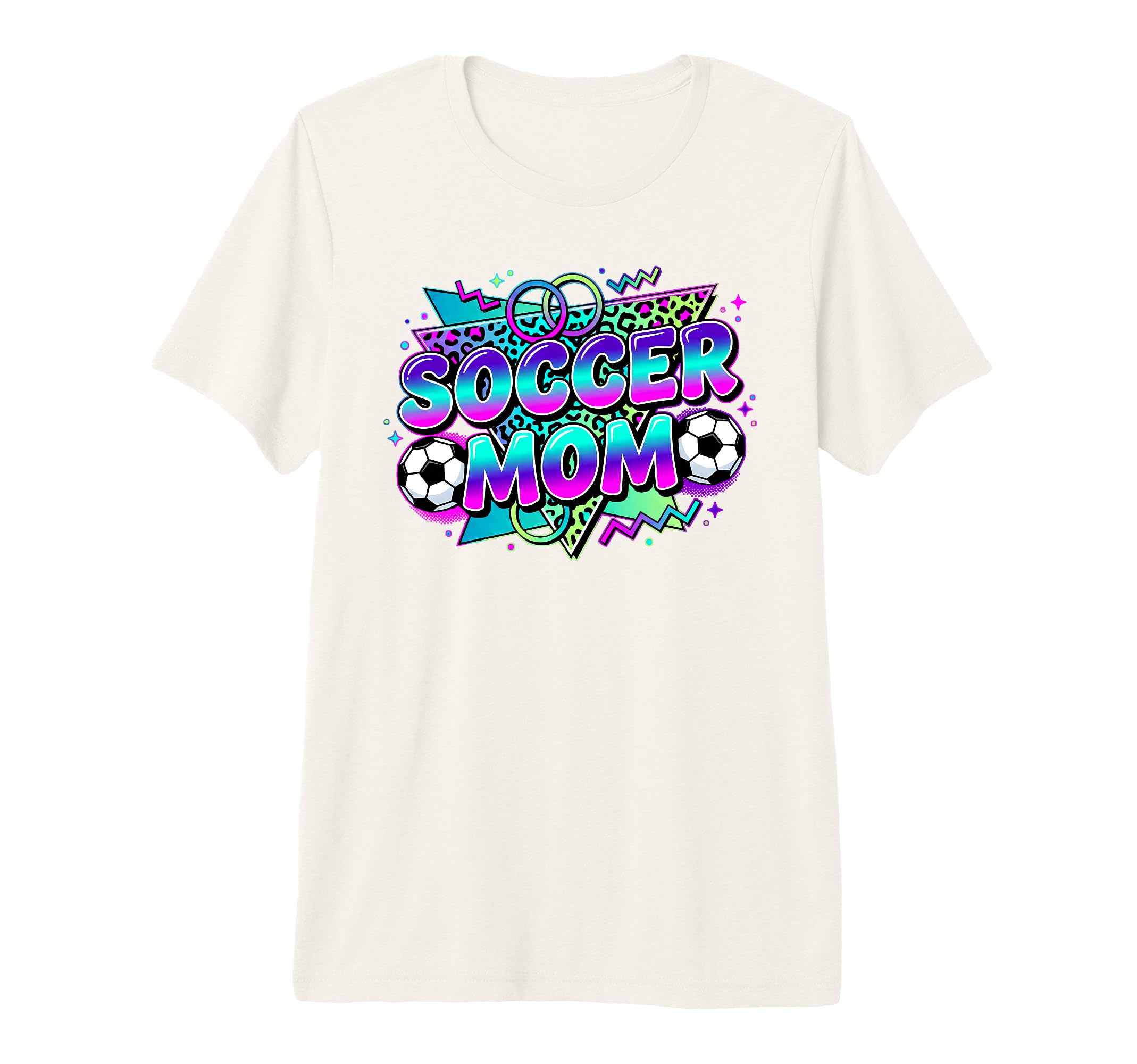 Soccer Mom Leopard Game Day Sideline T-Shirt - Trendy Graphic Men Women