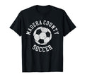 Madera County Soccer Distressed 90S T-Shirt - Casual Everyday Wear Unisex
