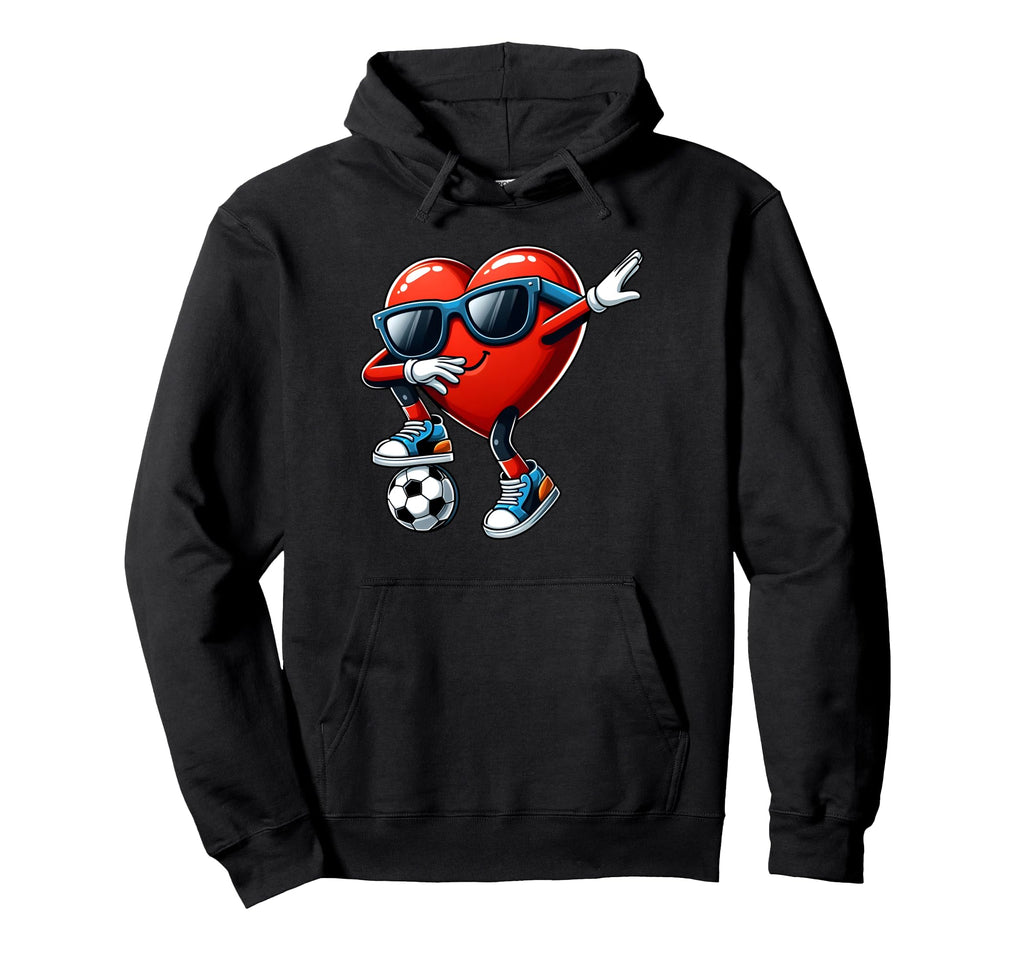 Valentines Day Heart Dabbing Heart Player Hoodie - Novelty Apparel Unisex