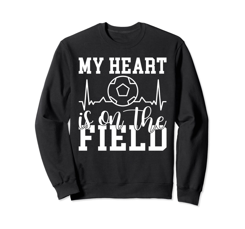 My Heart Is Field Soccer Sweatshirt - Aesthetic Graphic for Adults