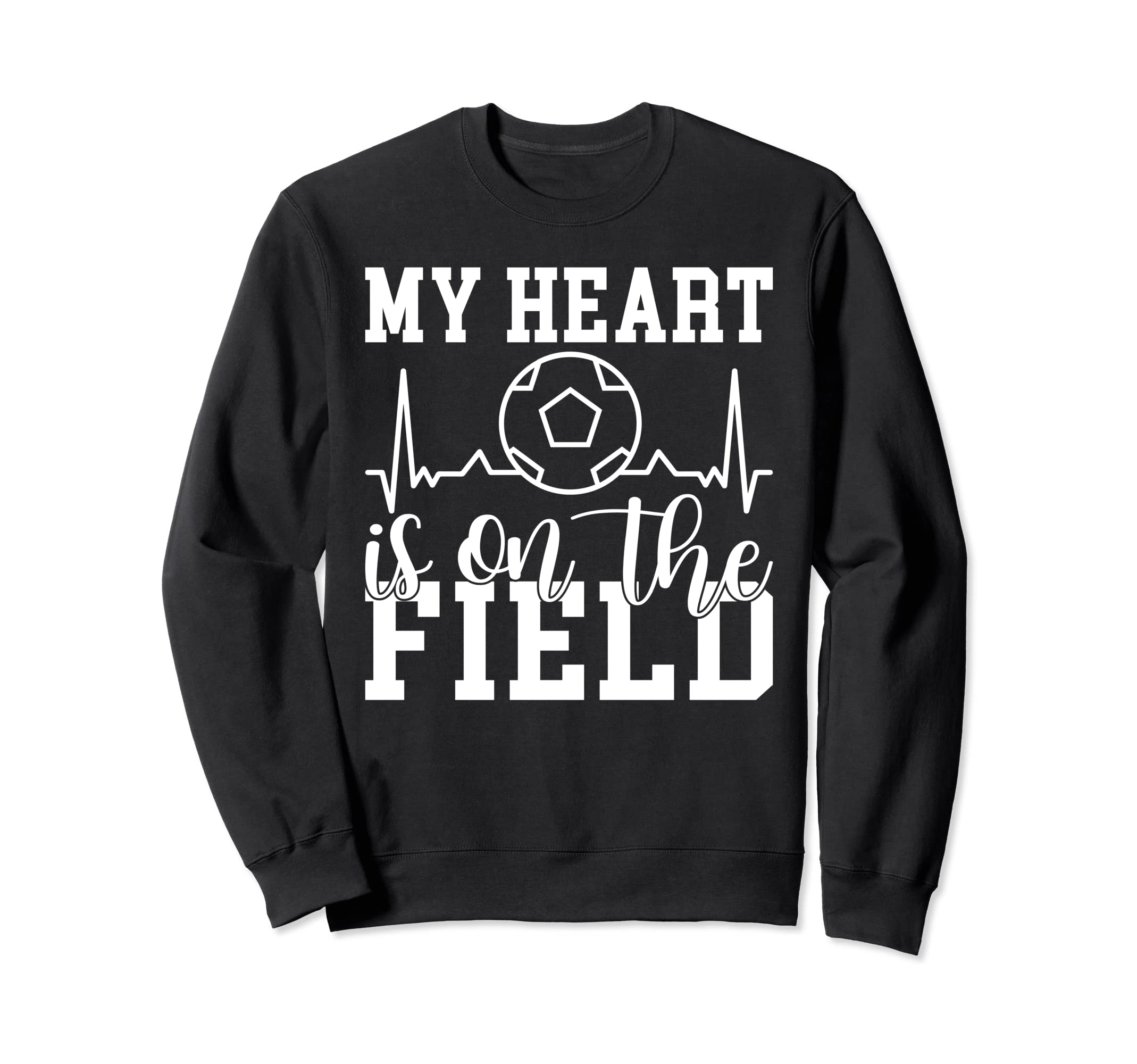 My Heart Is Field Soccer Sweatshirt - Aesthetic Graphic for Adults