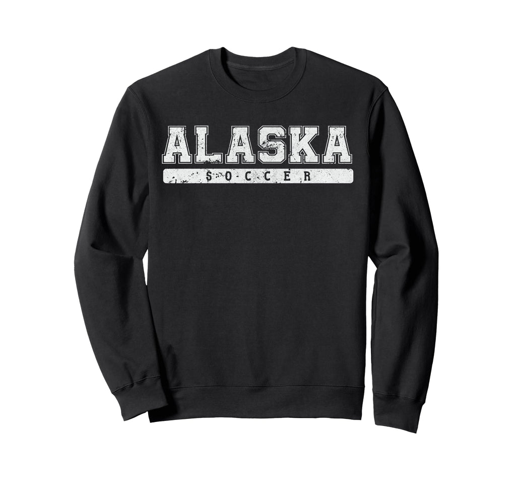 Alaska Soccer White Text Sweatshirt - Streetwear Style Unisex