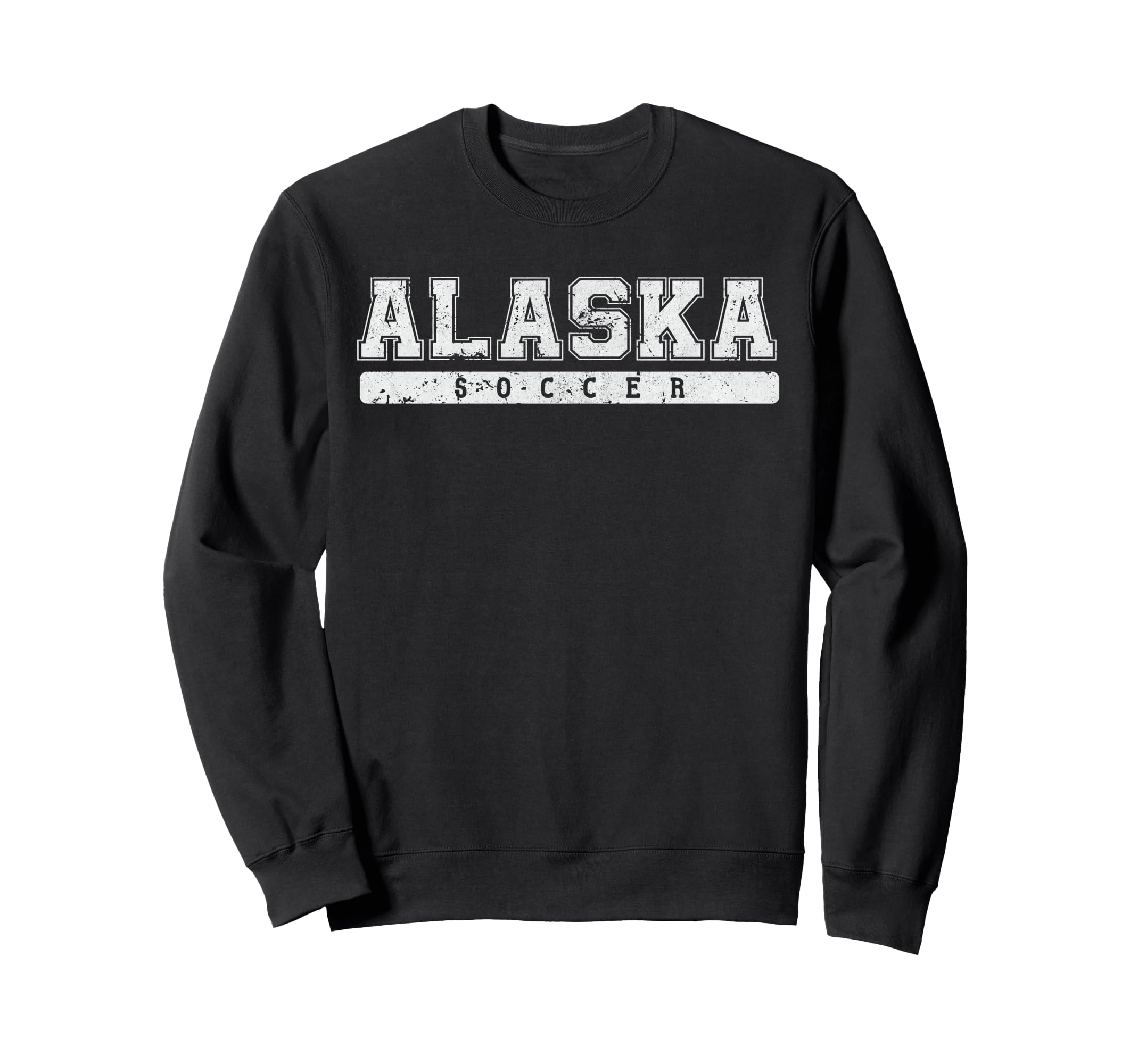 Alaska Soccer White Text Sweatshirt - Streetwear Style Unisex