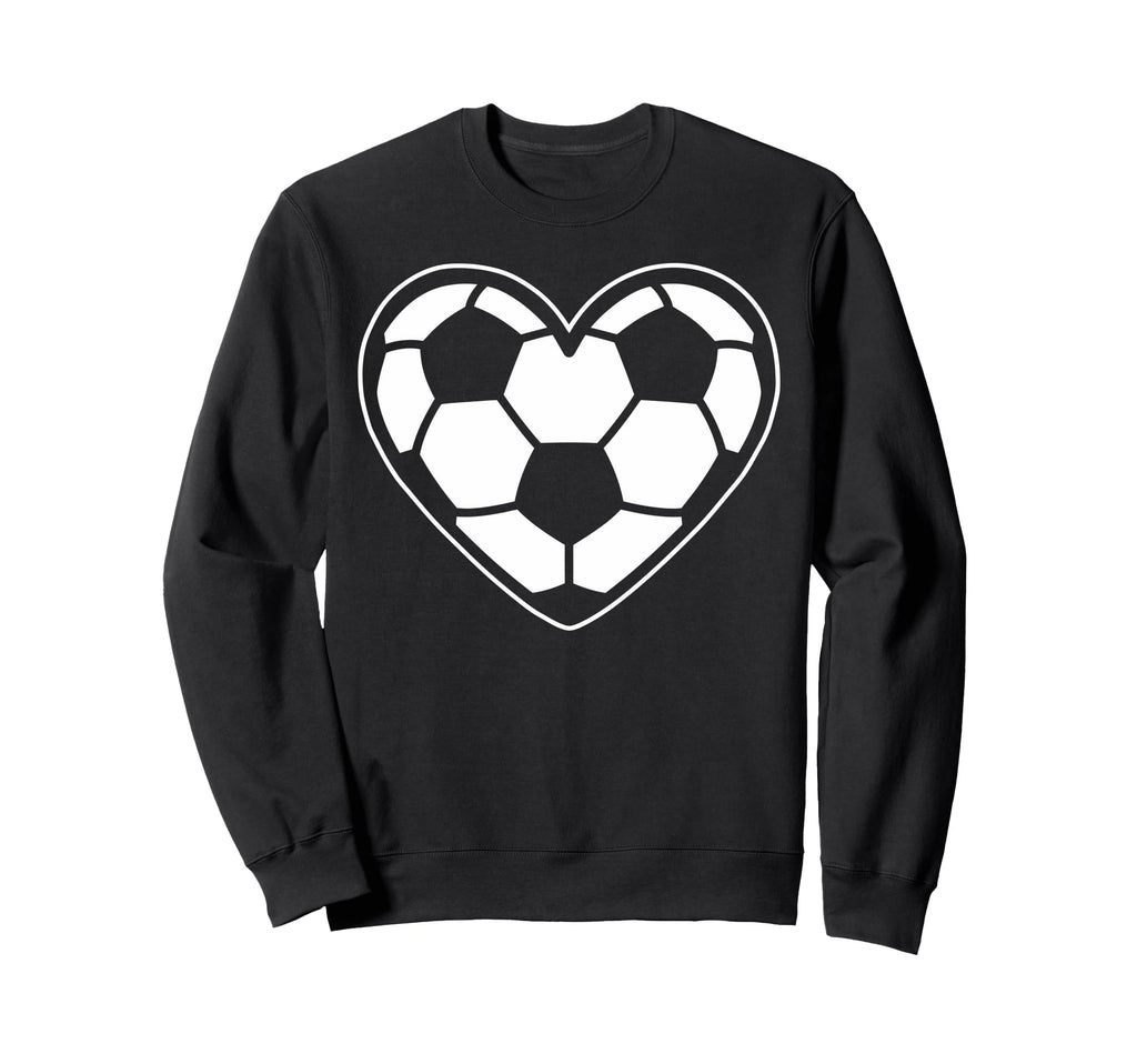 Soccer Heart Soccer Silhouette Soccer Sweatshirt - Novelty Apparel Unisex