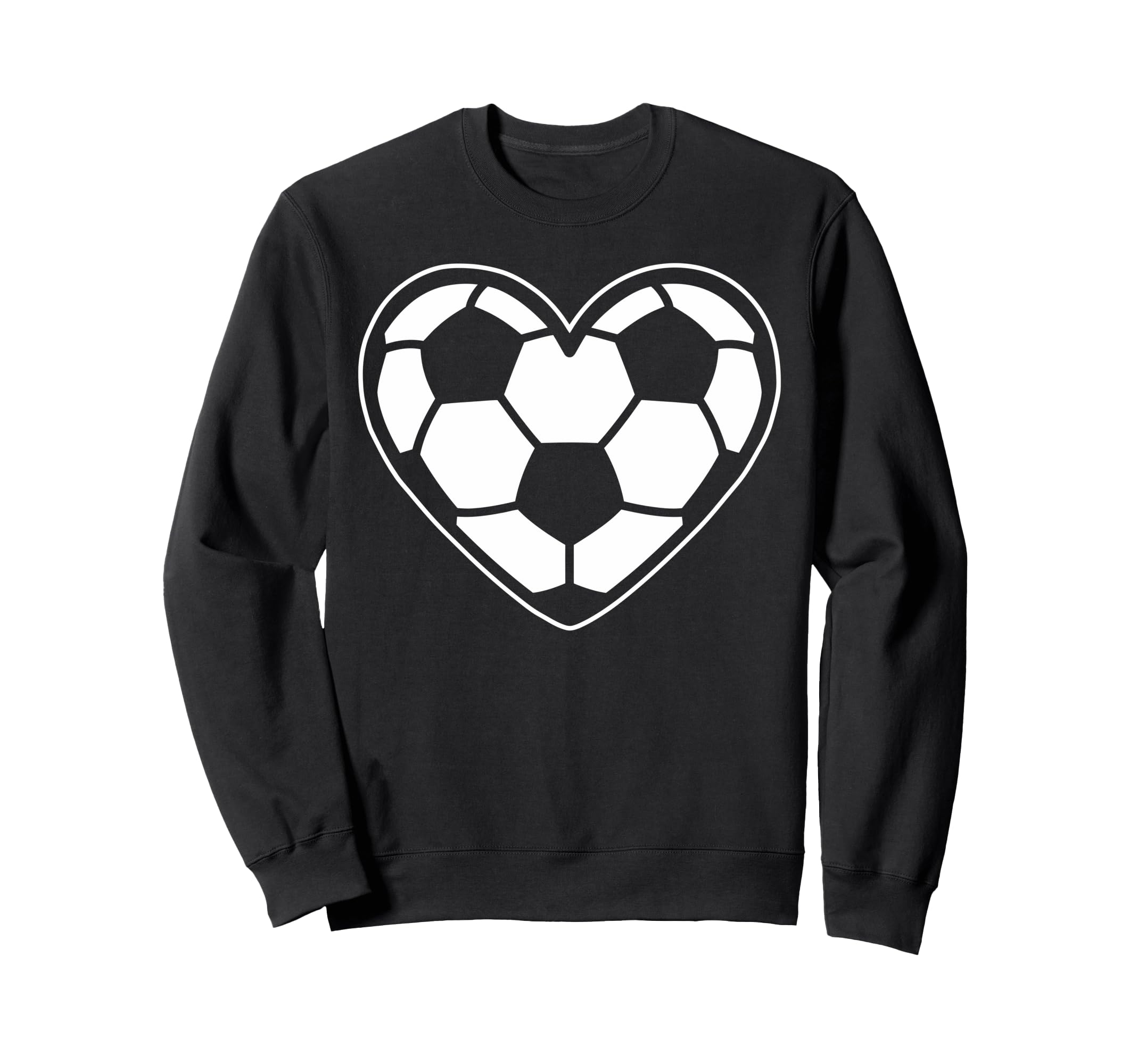 Soccer Heart Soccer Silhouette Soccer Sweatshirt - Novelty Apparel Unisex
