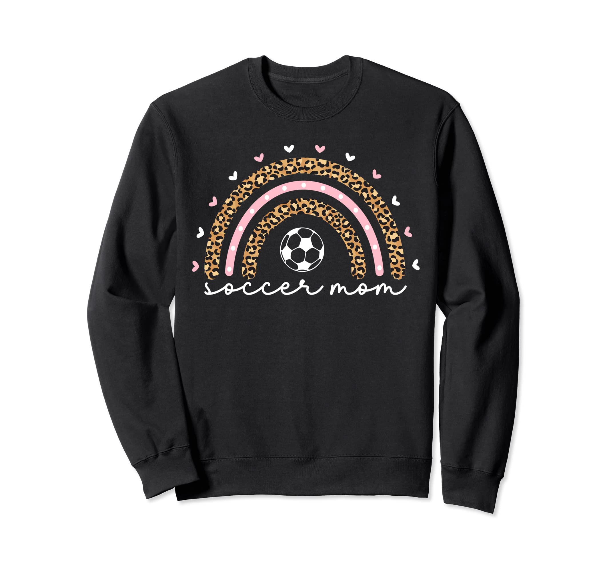 Proud Soccer Mom Mama Leopard Sweatshirt - Aesthetic Graphic Unisex