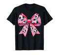 Coquette Bow Soccer Ball Pattern T-Shirt - Custom Art Print Men Women