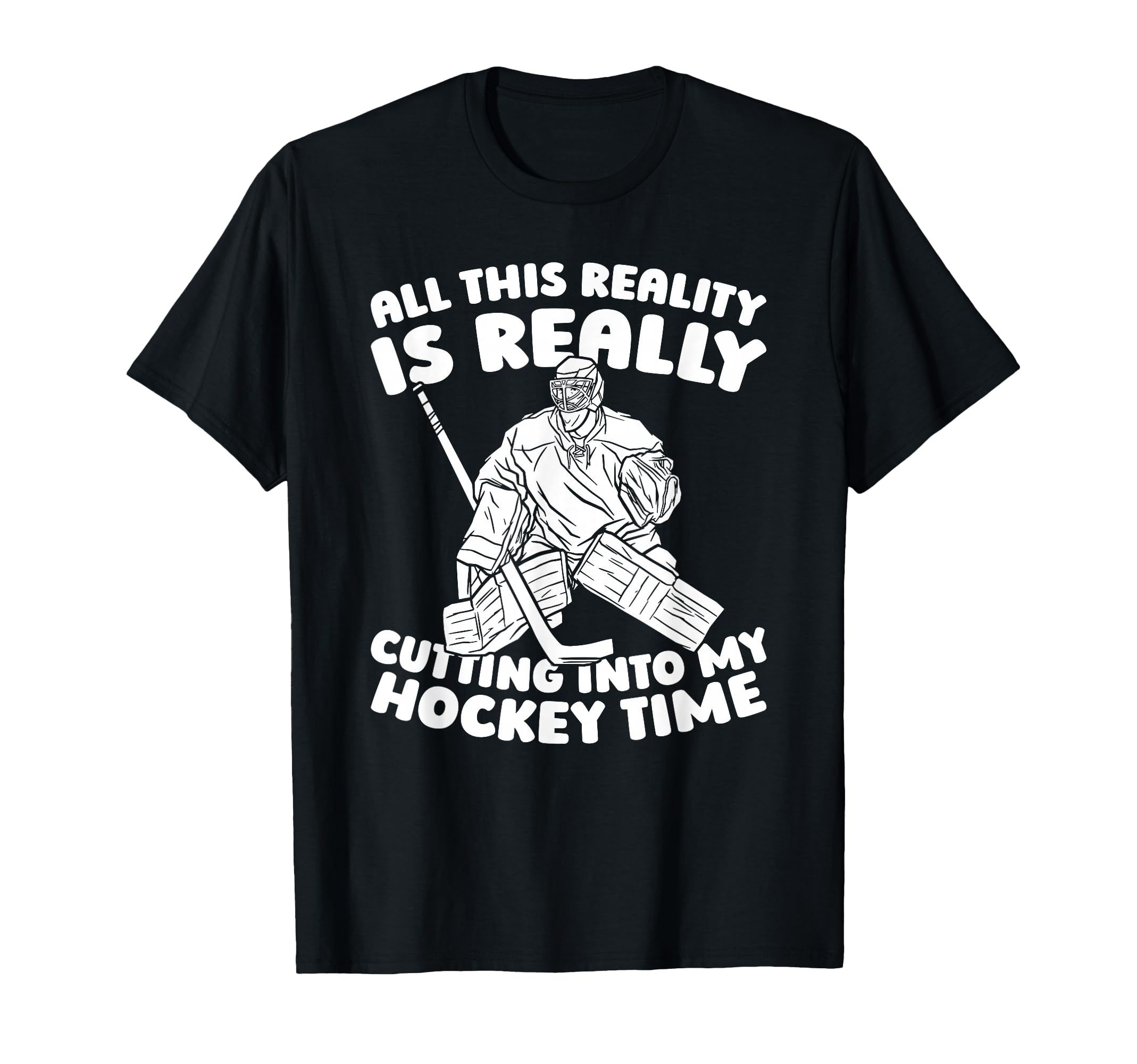 Hockey Goalkeeper Ice Hockey Goalie T-Shirt - Graphic Print for Adults