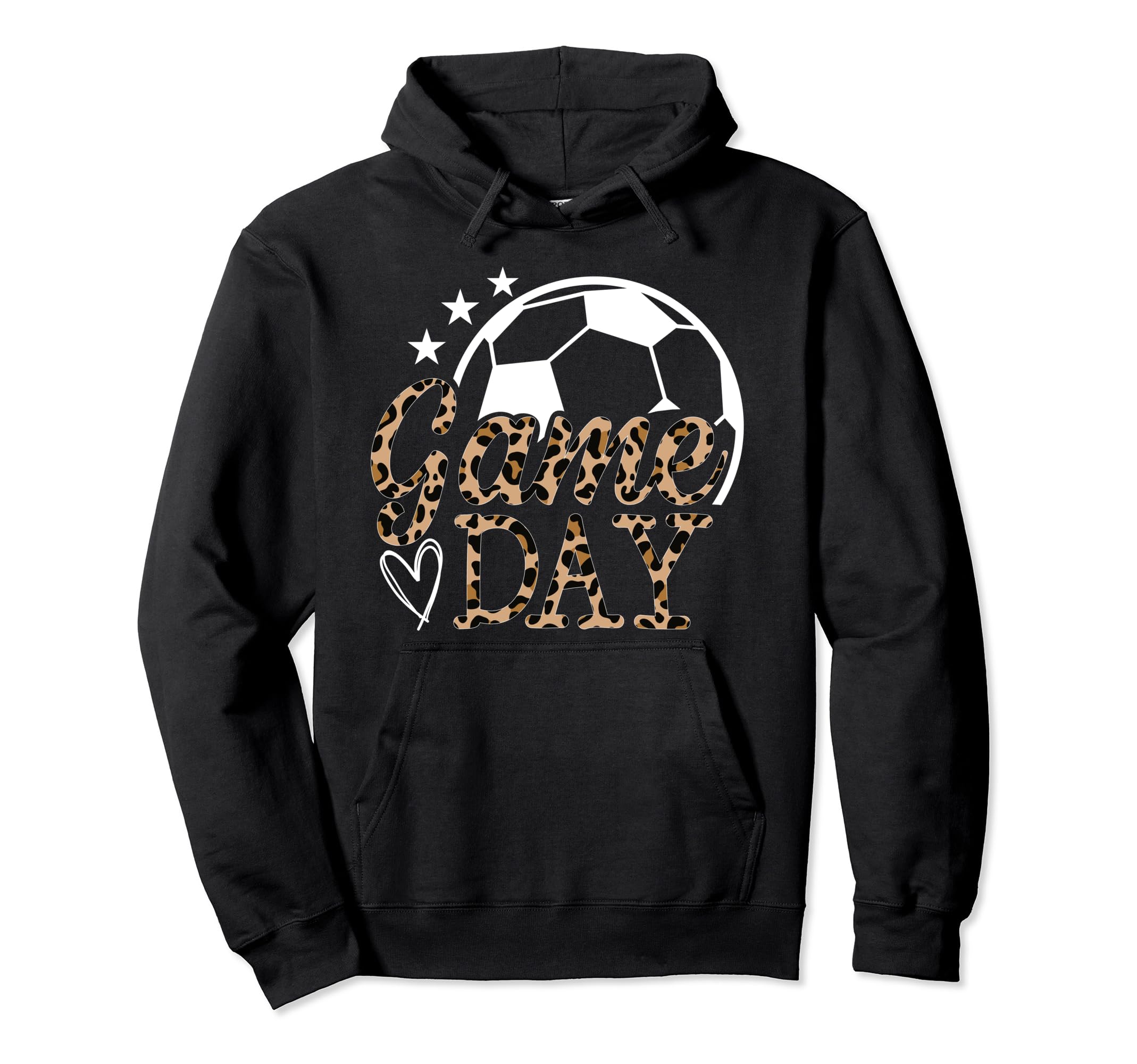 Game Day Soccer Leopard Soccer Game Hoodie - Custom Art Print for Adults