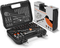 1/4-Inch Bike Torque Wrench 32PCS (20-220 in.lb/2.3-24.9 N.m) Reversible Head Dual-Scales 1/4 Torque Wrench 72 Tooth ±3% High Accuracy Click Torque Wrench Set For MTB Bicycle Maintenance