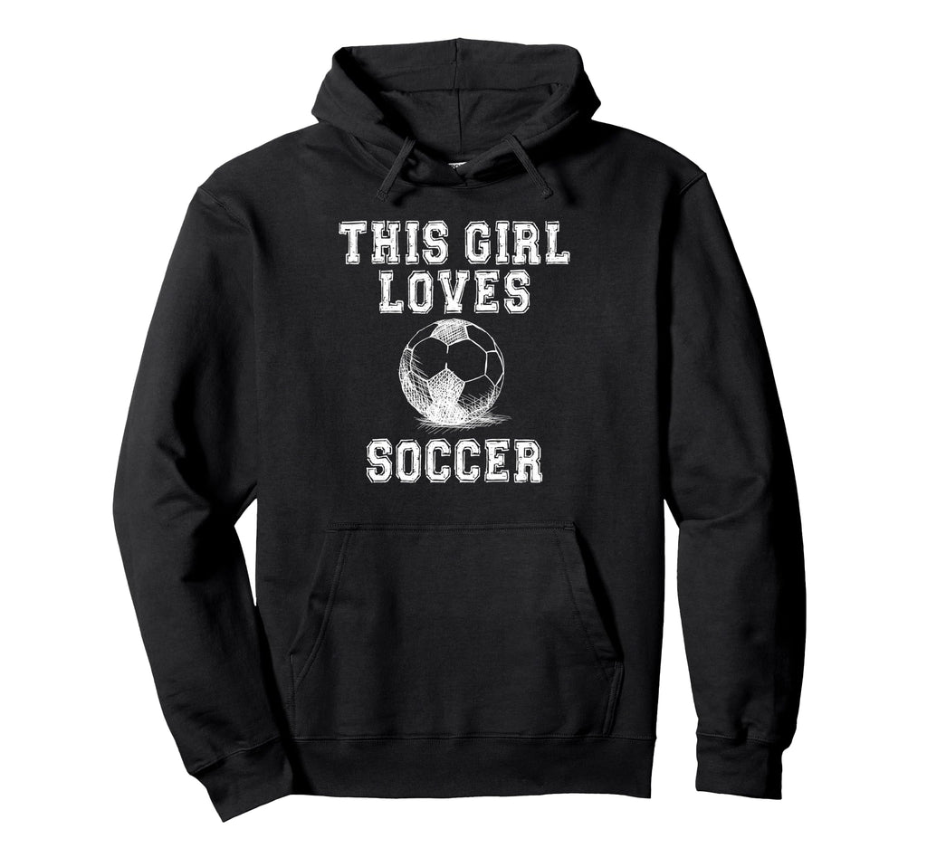 This Loves Soccer Game Day Female Soccer Hoodie - Graphic Print for Adults