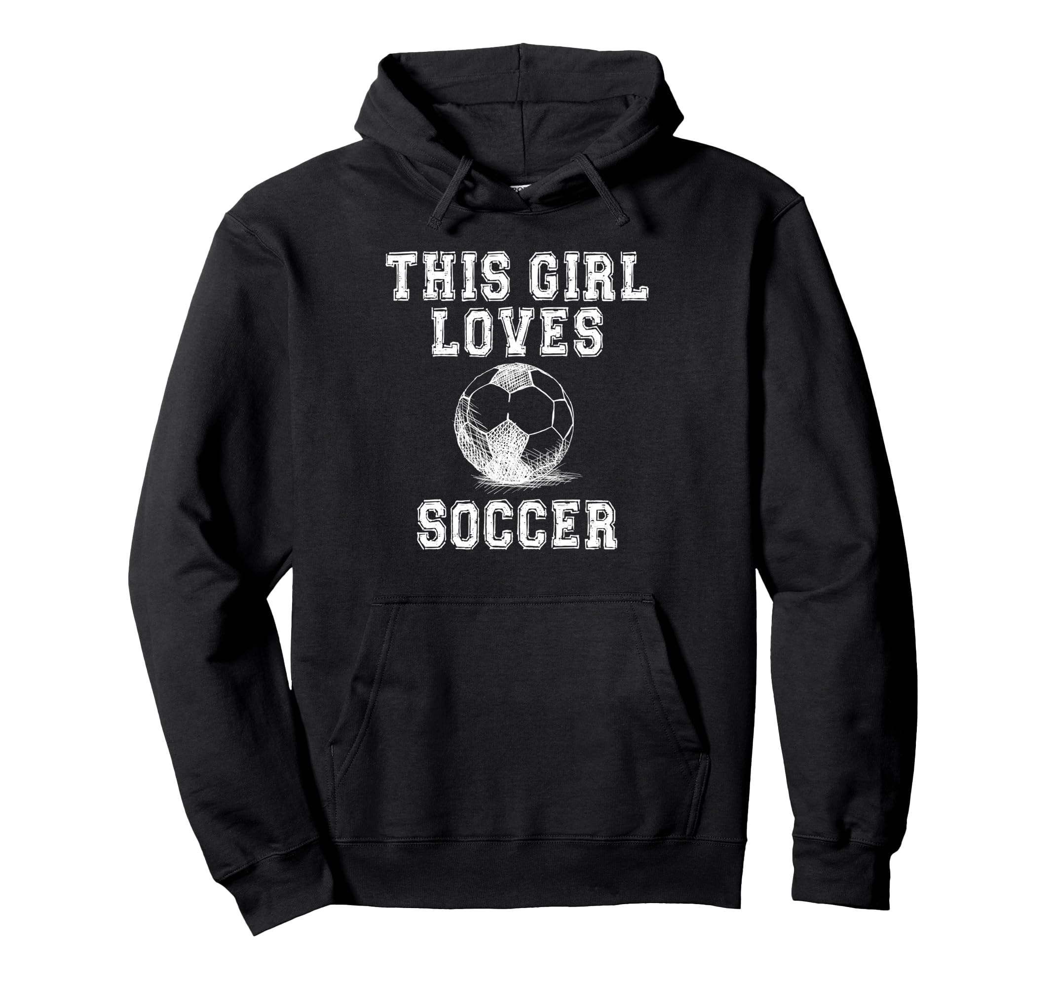 This Loves Soccer Game Day Female Soccer Hoodie - Graphic Print for Adults