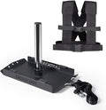 LIONSCOOL Weight Training Sled with Pro Pulling Belt or Vest Set, Sled Push with Adjustable Handle, Power Sled Workout Sled for Drag Speed Training Improvement and Strength