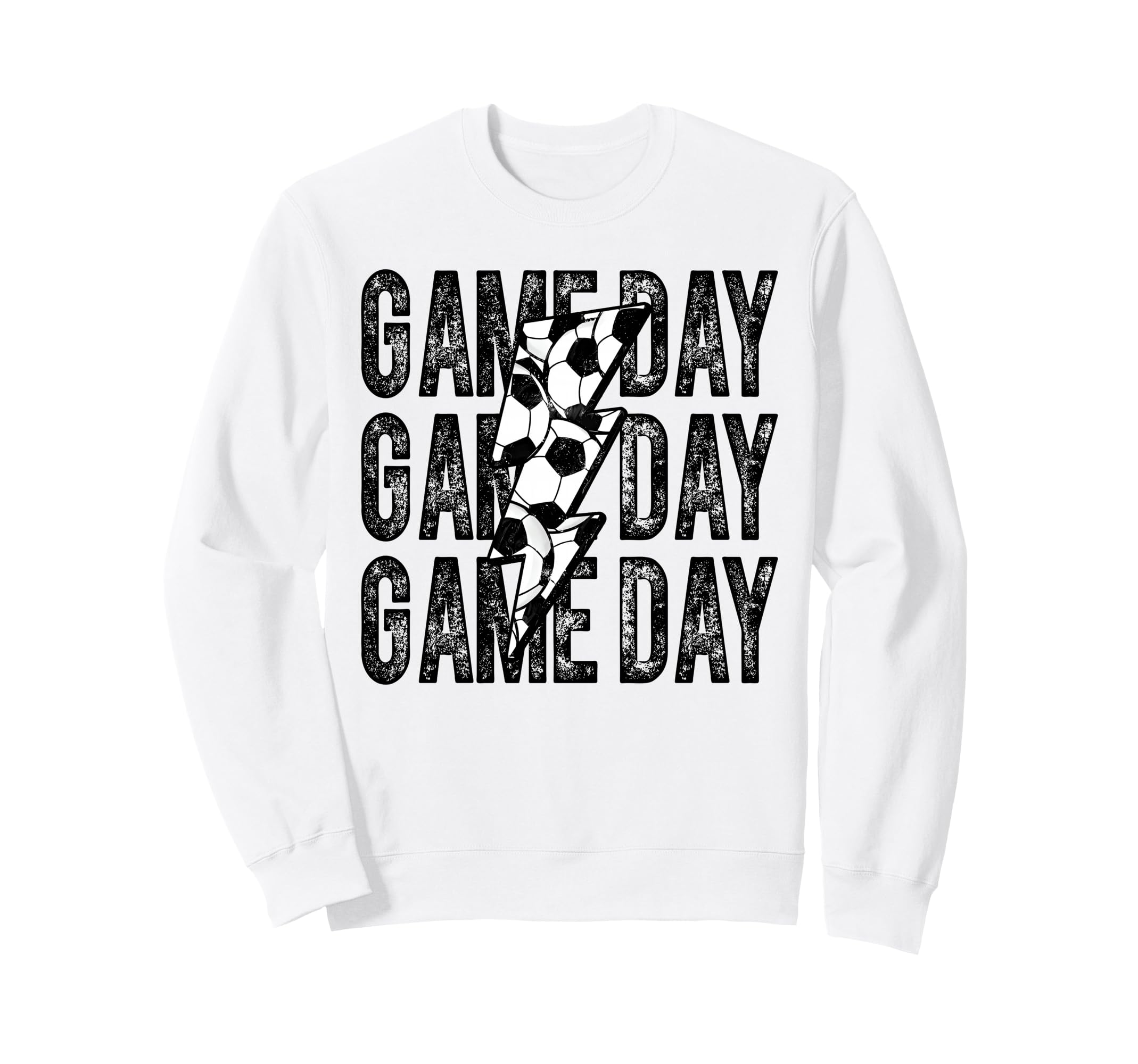 Game Day Soccer Lightning Bolt Sweatshirt - Aesthetic Graphic Unisex