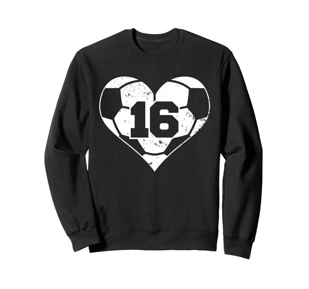 Soccer Number 16 Jersey Funny Soccer Sweatshirt - Trendy Graphic Men Women