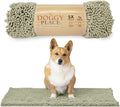 My Doggy Place Microfiber Dog Mat for Muddy Paws, 31" x 20" Oatmeal - Absorbent and Quick-Drying Dog Paw Cleaning Mat, Washer and Dryer Safe - Non-Slip Rubber Backed Dog Floor Mat, Medium