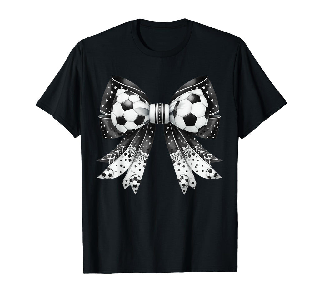 Coquette Bow Funny Soccer Lover Game Day T-Shirt - Custom Art Print Unisex