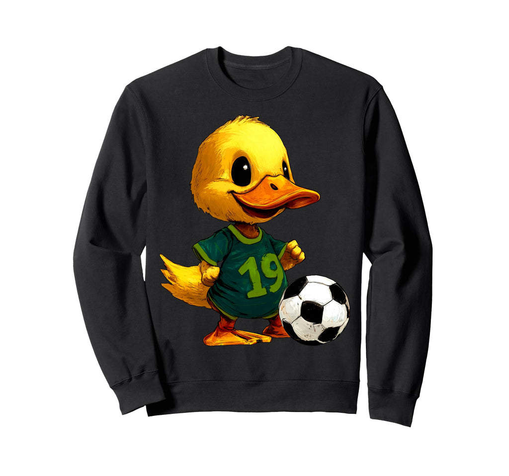 Duckling Footballer Sweatshirt - Graphic Print for Adults