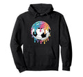Soccer Ball Donut Sprinkles Glaze Hoodie - Casual Everyday Wear for Adults