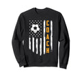 Soccer Coach American Flag Funny Sweatshirt - Streetwear Style Men Women