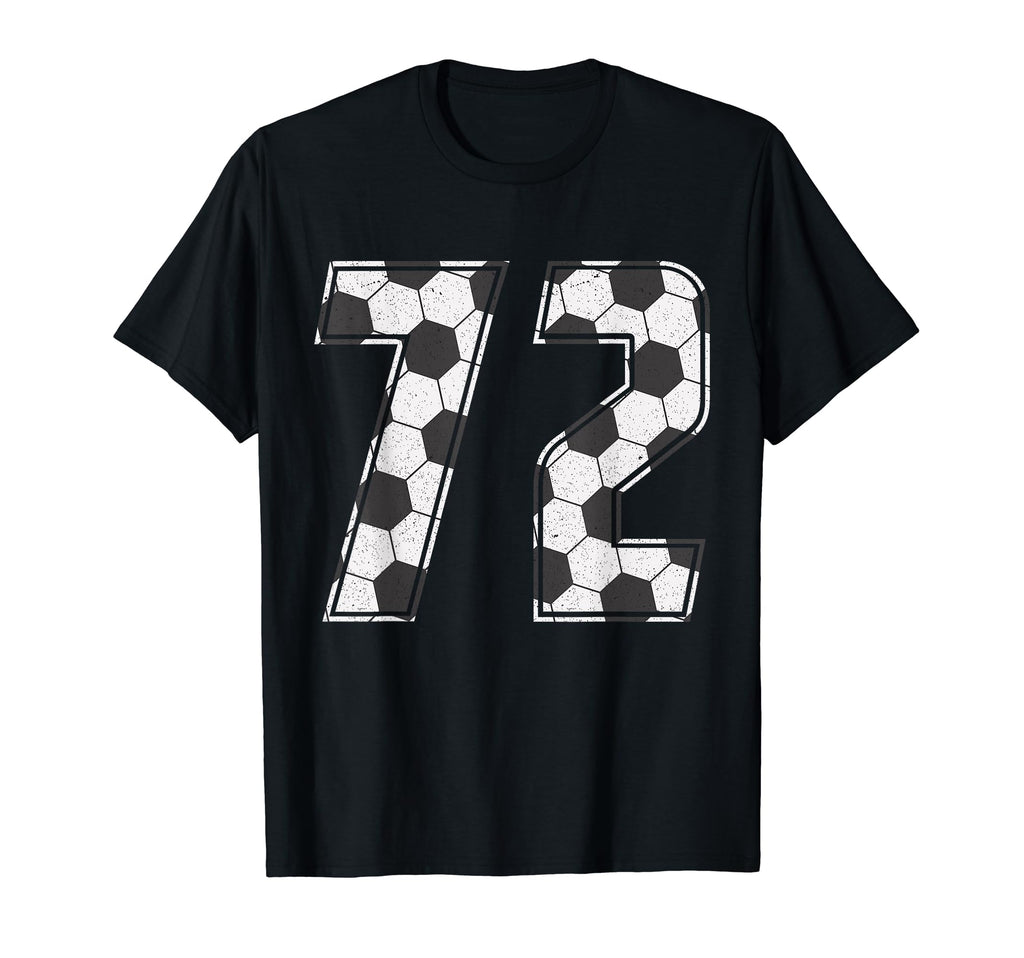 Soccer Player Number 72 Seventy Two T-Shirt - Novelty Apparel Unisex
