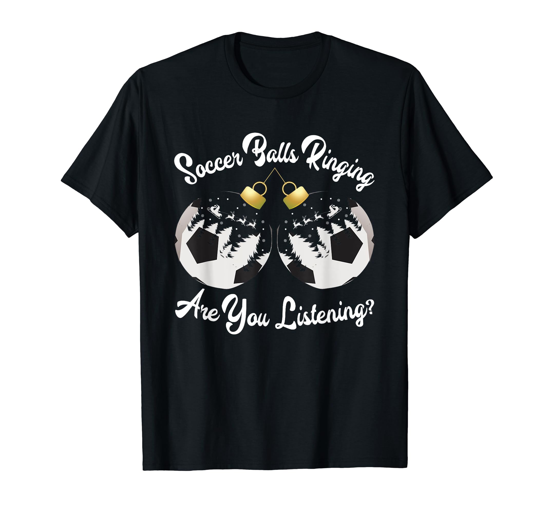 Holiday Sports Soccer Santa T-Shirt - Casual Everyday Wear Unisex
