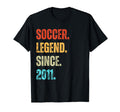 Soccer Legend Since 2011 Birthday T-Shirt - Fun Novelty Design Men Women