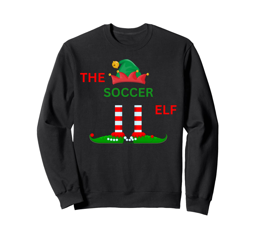 Soccer Funny Elf Pajamas Family Sweatshirt - Aesthetic Graphic Unisex