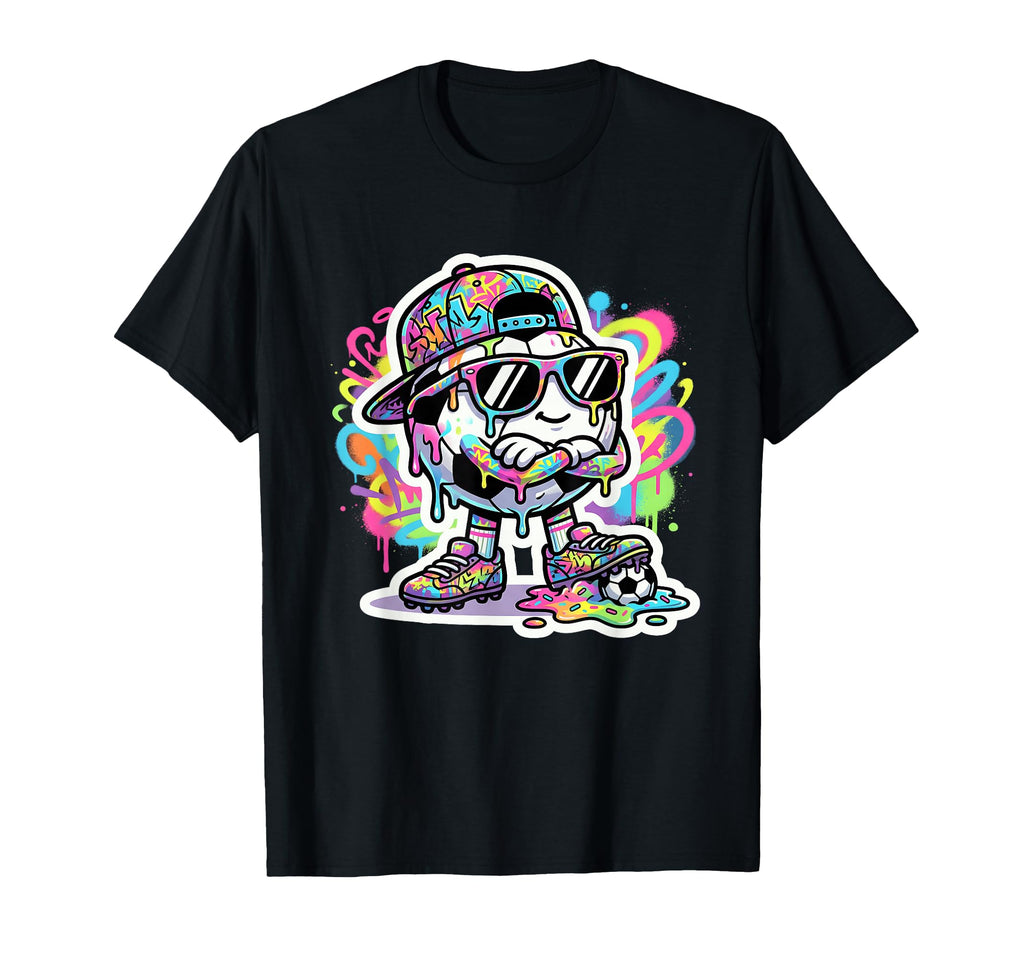 Soccer Ice Cream Drip Soccer Stuff T-Shirt - Minimalist Print for Adults