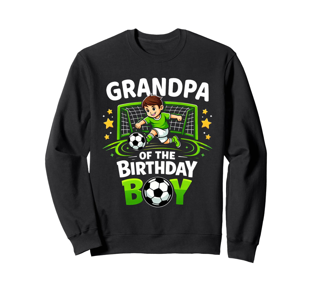 Grandpa Birthday Soccer Ball Sweatshirt - Aesthetic Graphic for Adults