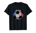 France Soccer Ball Flag French Football T-Shirt - Trendy Graphic Men Women