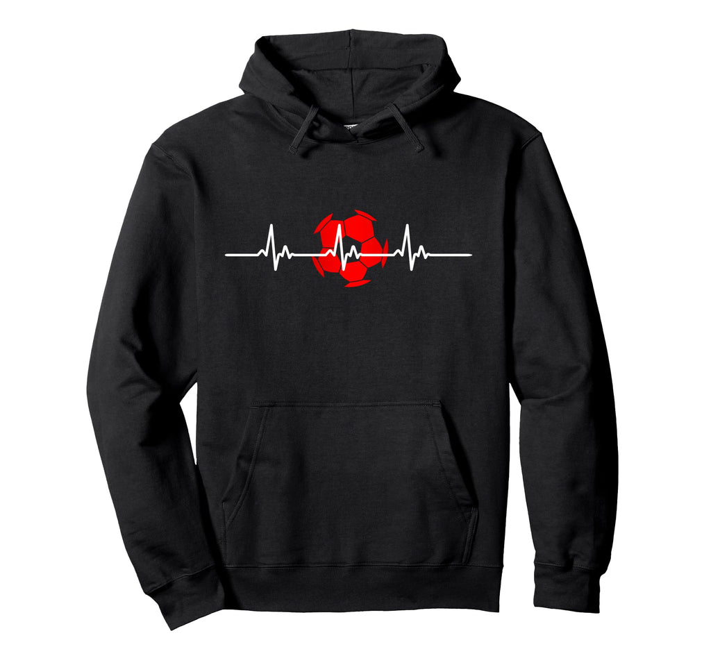 Heartbeat Soccer Soccer Hoodie - Graphic Print Unisex