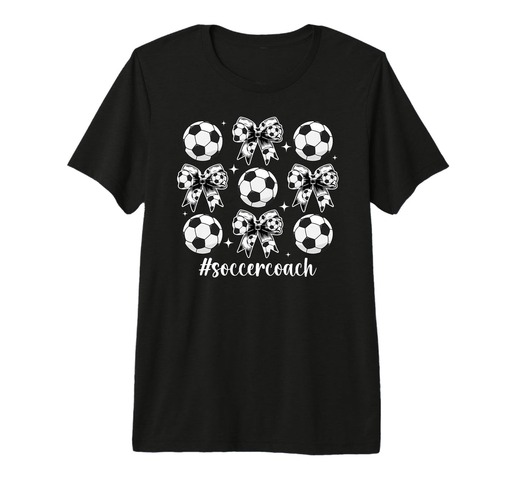 Soccer Coach Coquette Soccer Coaching T-Shirt - Graphic Print for Adults