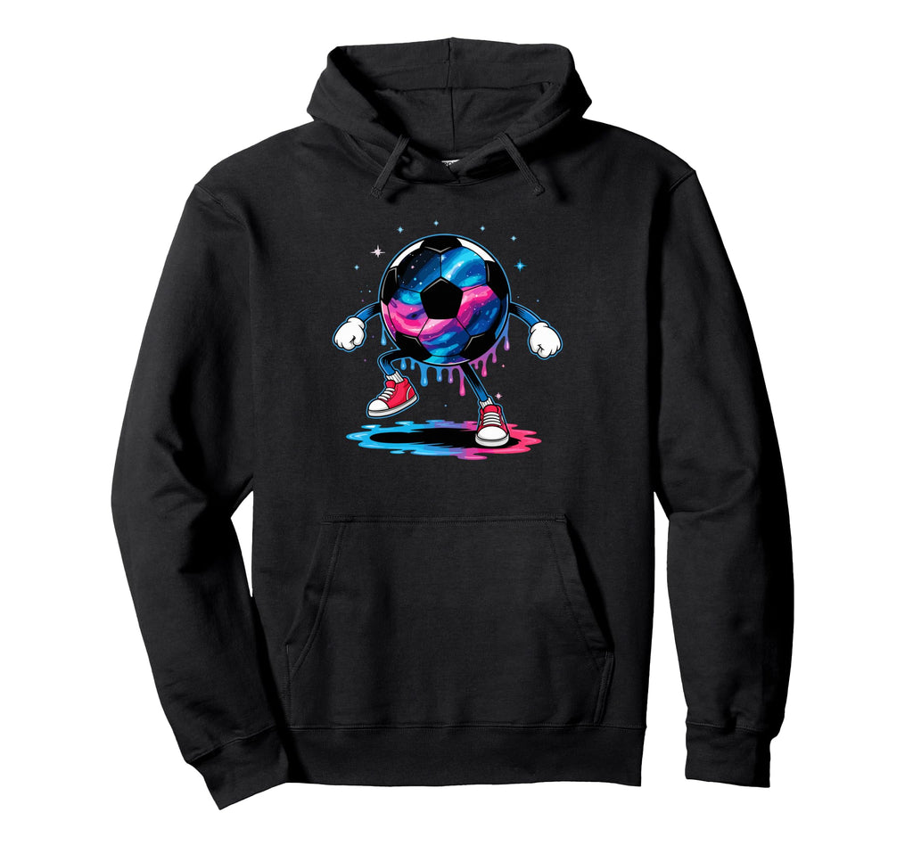 Soccer Ball Dripping Street Hoodie - Custom Art Print for Adults