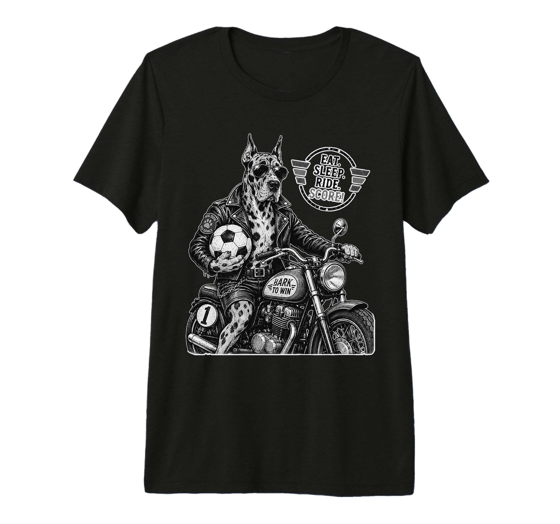Gordon Setter Motorbike Love Footbal T-Shirt - Minimalist Print Men Women