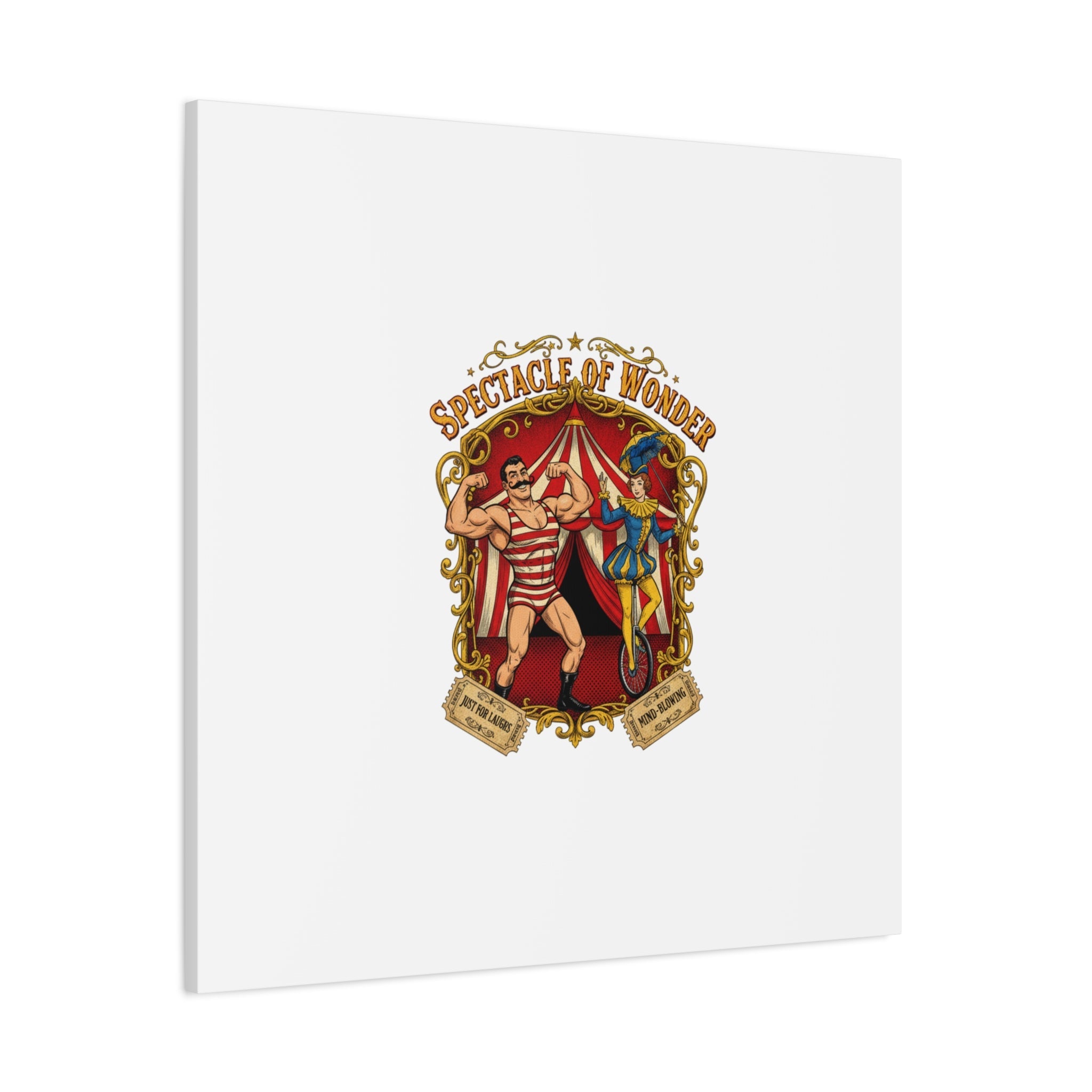 Spectacle of Wonder Circus Art Print, Canvas | Vintage Carnival Design