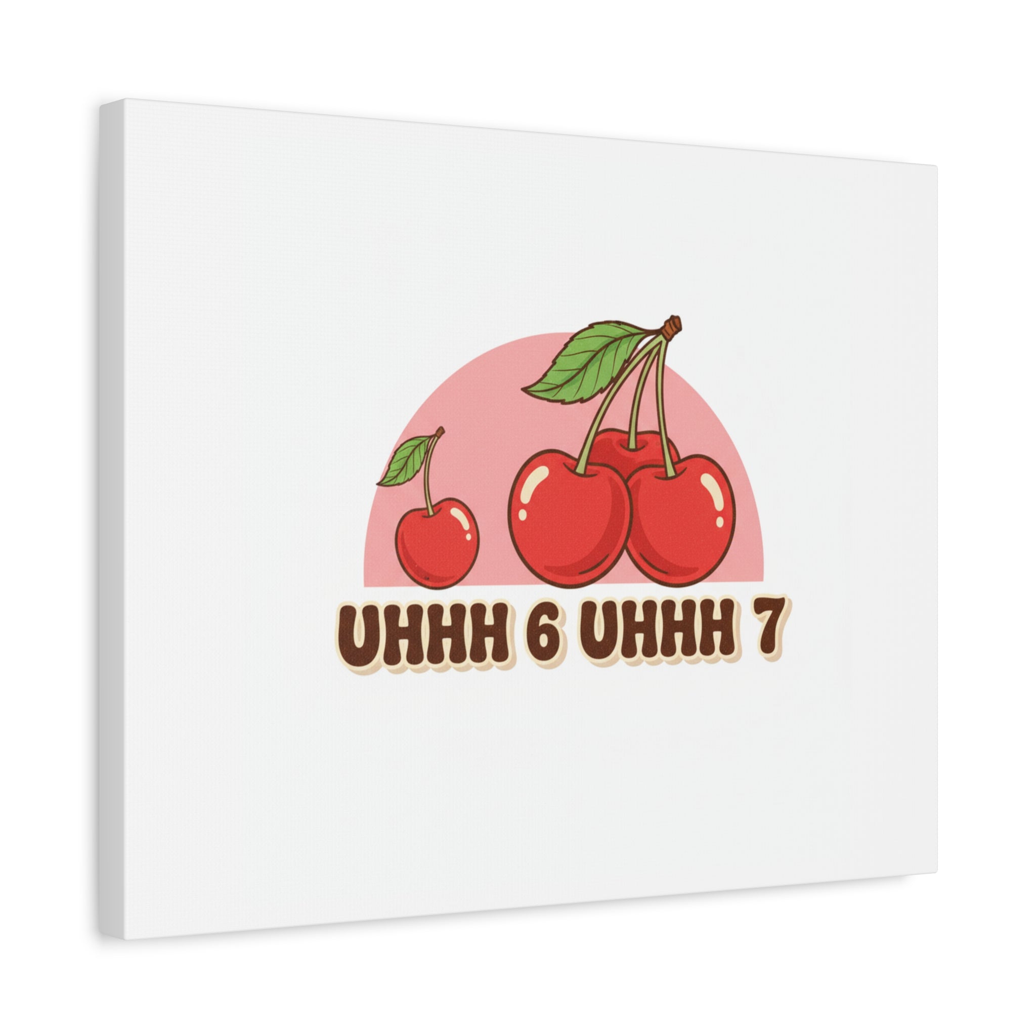 Six Severn Cherry Retro Graphic Canvas | kawaii fruit print, vintage cherry design