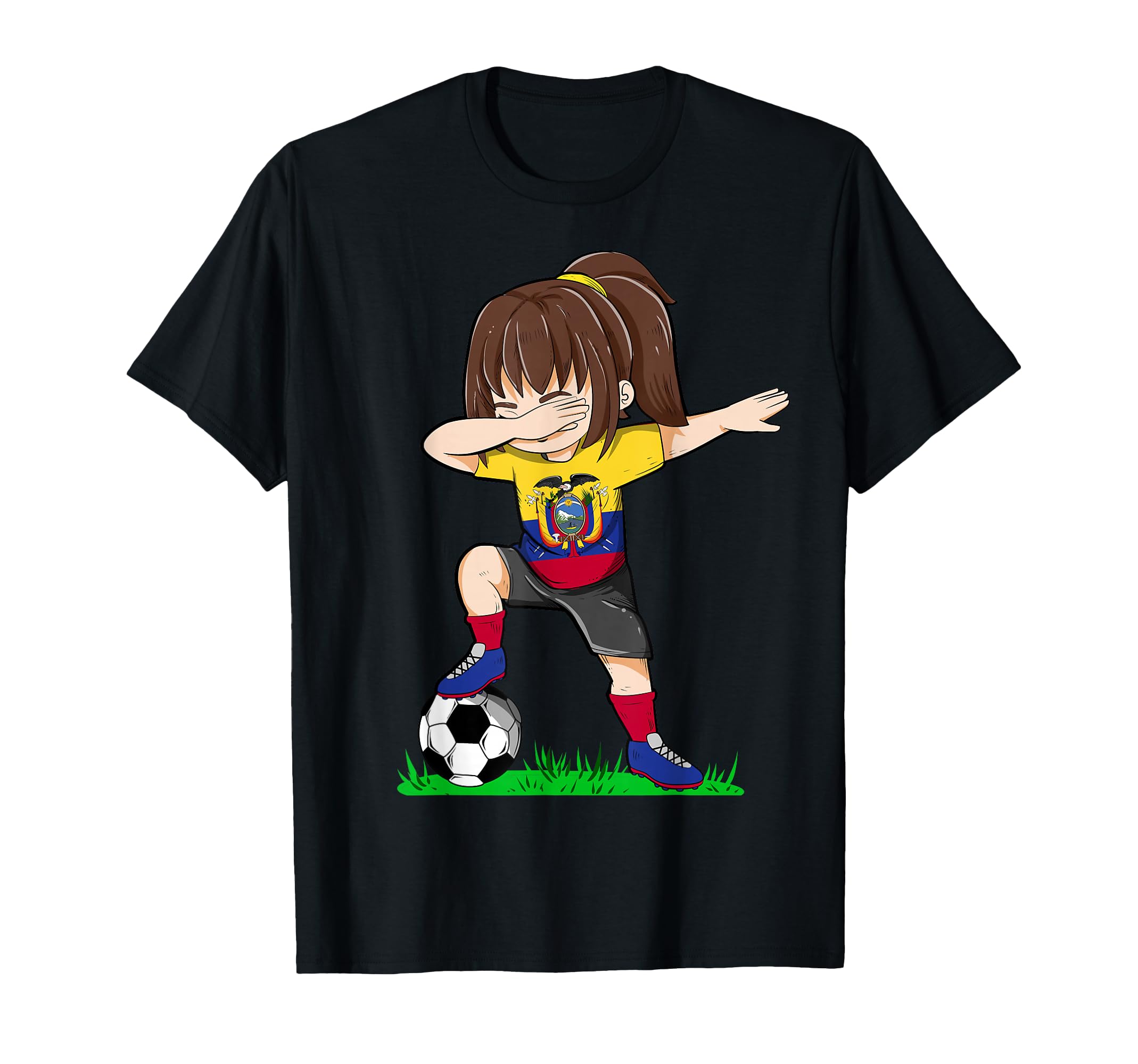 Soccer Ecuador Jersey Flag Football T-Shirt - Casual Everyday Wear Unisex