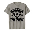 Soccer Papaw Heart Papaw Soccer Player T-Shirt - Fun Novelty Design Unisex