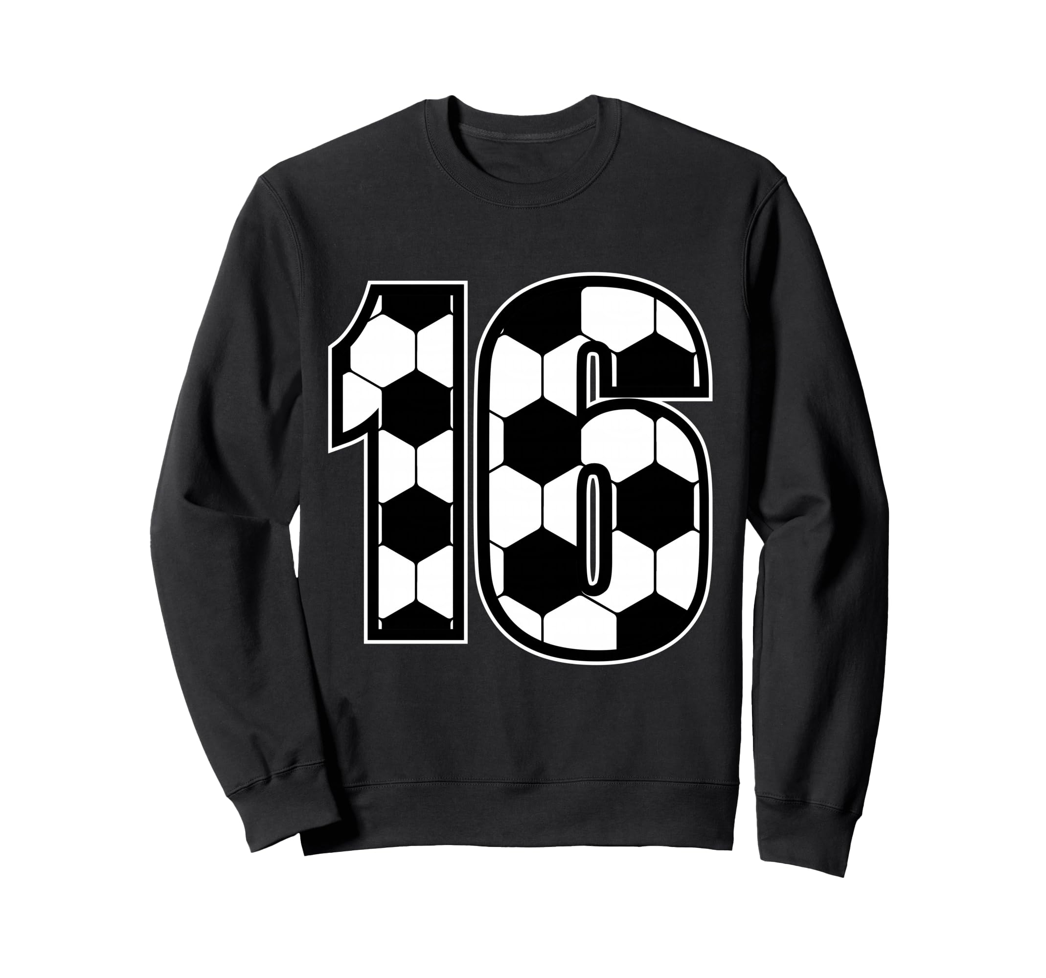 Soccer Birthday 16 Years Old Sweatshirt - Minimalist Print for Adults