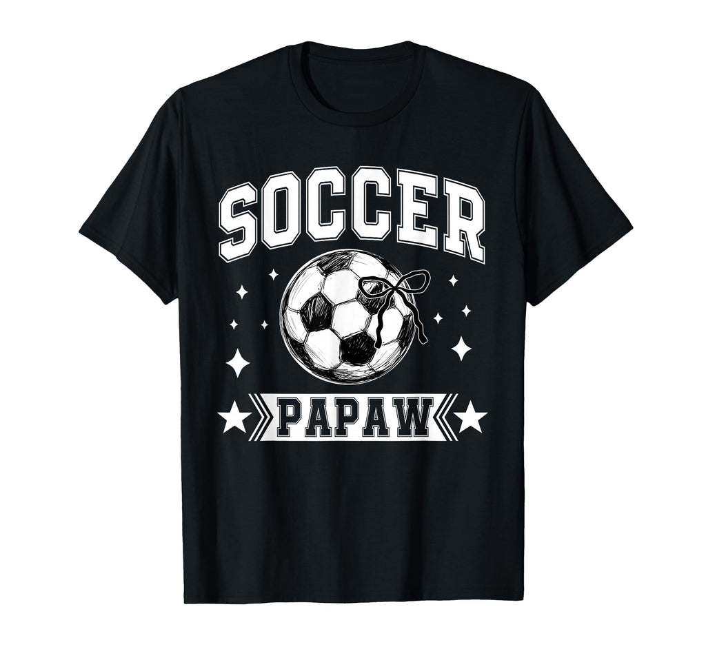 Coquette Bow Soccer Papaw Soccer T-Shirt - Fun Novelty Design for Adults