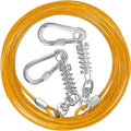 Dog Tie Out Cable - 10/15/20/25/30FT Heavy Duty for Large Dogs Up to 250LBS - Rosy Pink/Blue/Purple/Silver/Red/Green/Yellow