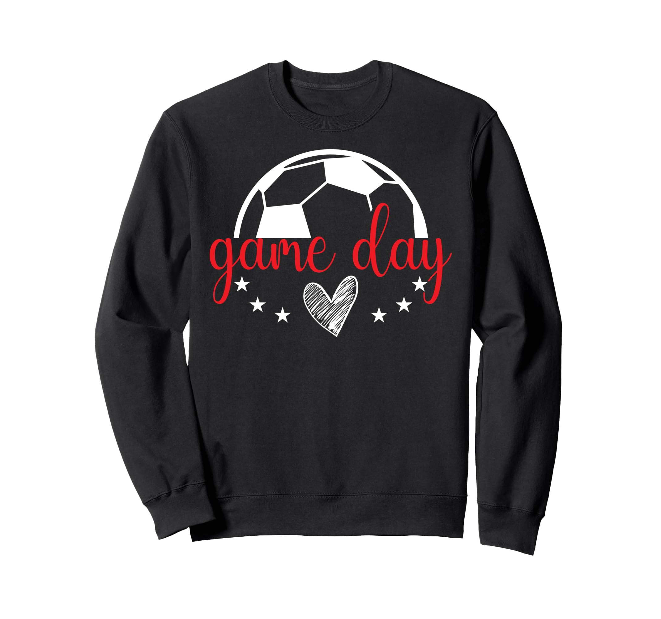 Game Day Soccer Heart Soccer Game Sweatshirt - Aesthetic Graphic Men Women