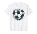 Soccer Ball Heart Football Player And T-Shirt - Minimalist Print Men Women