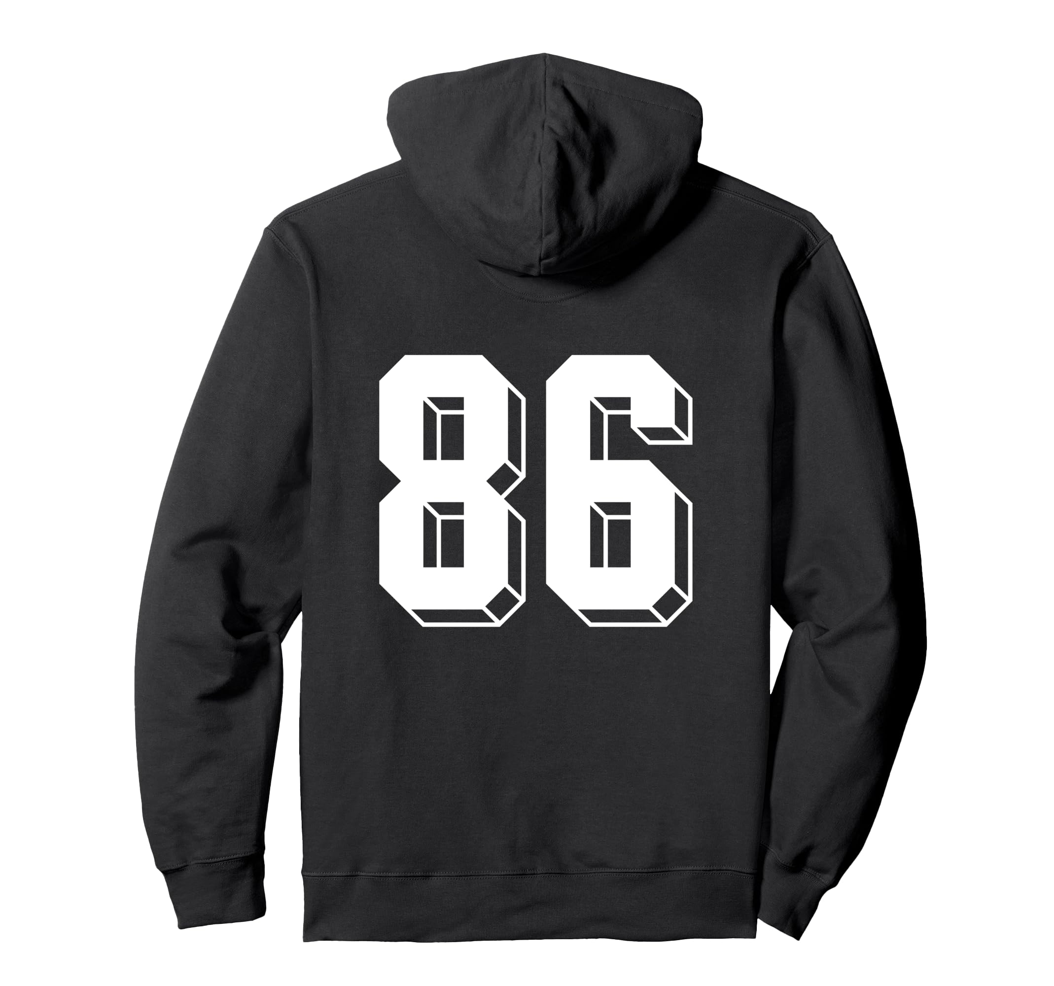 Number 86 Backside 80S 90S Team Hoodie - Casual Everyday Wear Men Women