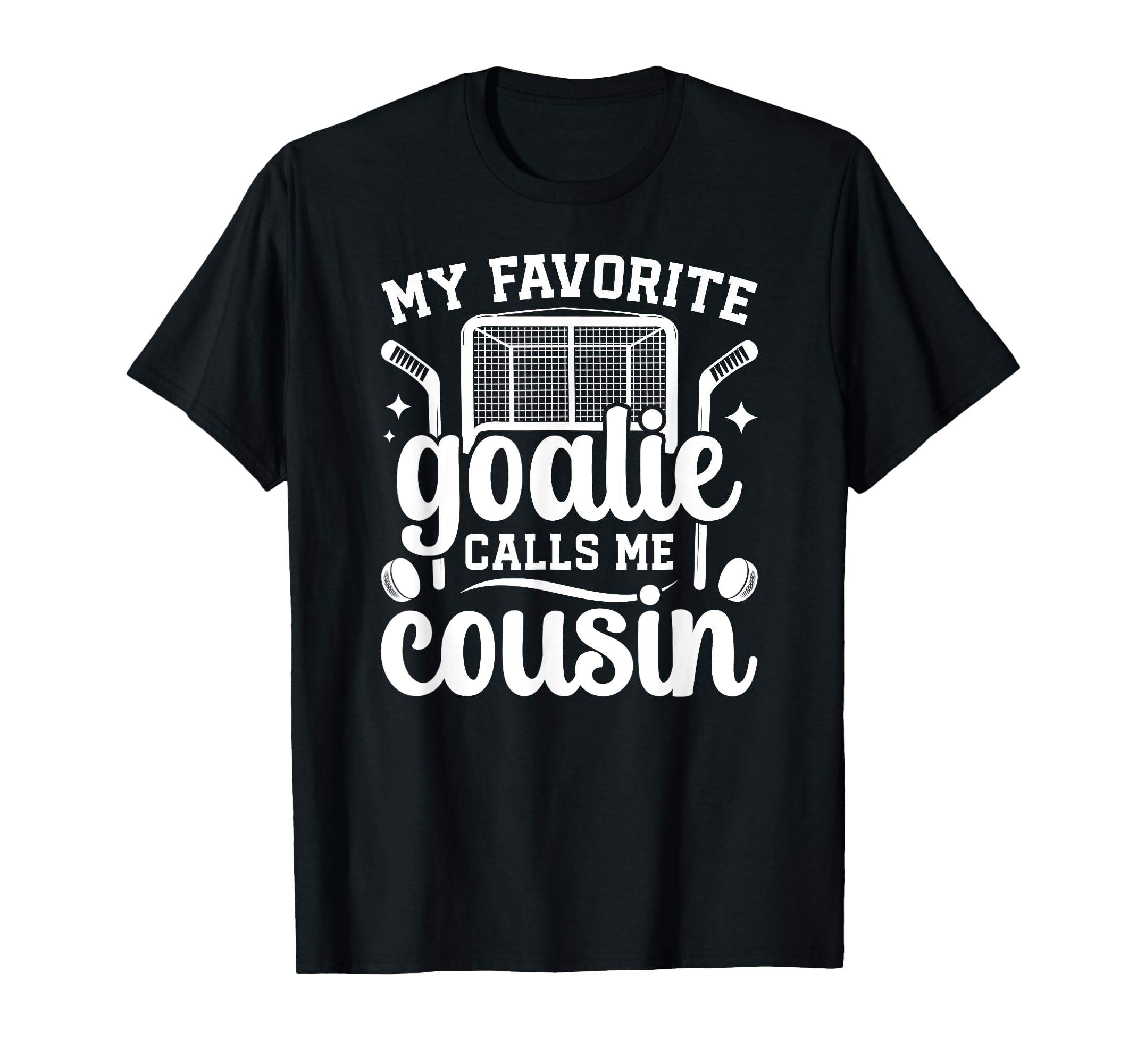 Proud Ice Hockey Goalie Cousin T-Shirt - Fun Novelty Design for Adults